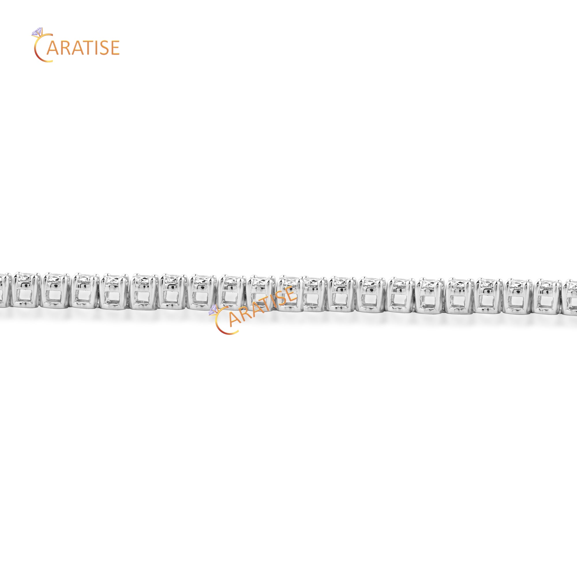 4.66 TDW Round Cut Diamond Tennis Bracelet 925 Silver