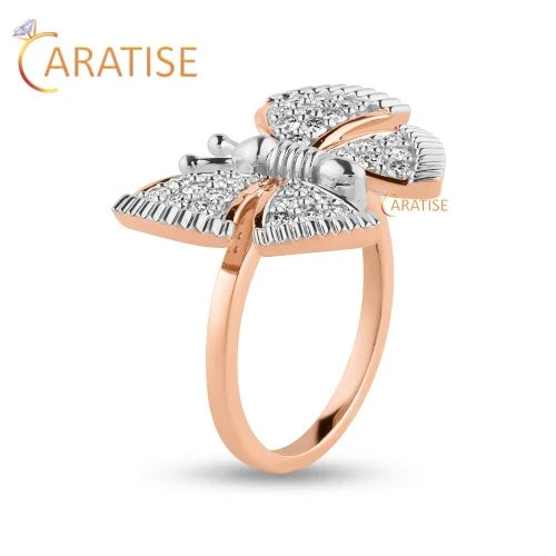 0.63 TDW Round Cut Diamond Engagement  Ring 925 Silver