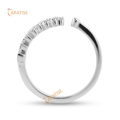 0.21 TDW Round Cut  Moissanite Diamond Engagement Ring 925 Silver