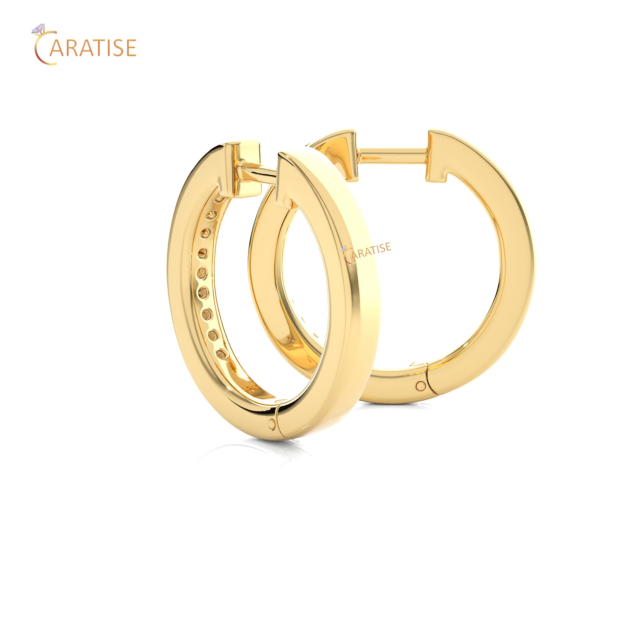 0.52 TDW Round Cut Moissanite Diamond Hoop Earring 925 Silver