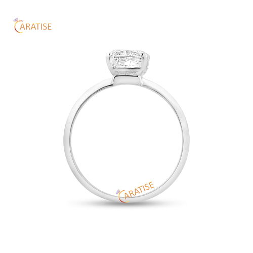 1.25 TDW Cushion Solitaire Moissanite Diamond Ring | 925 Silver | V Prong | Timeless Glamour Ring For Her