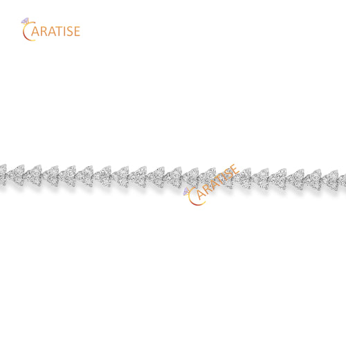 2.82 TDW Round Cut Diamond Tennis Bracelet 925 Silver