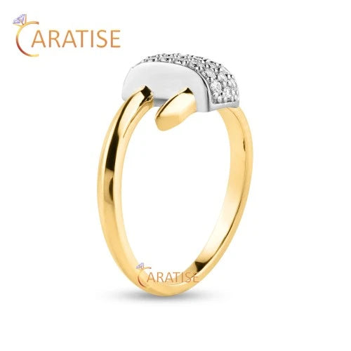 0.325 TDW Round Cut Diamond Engagement Ring 925 Silver