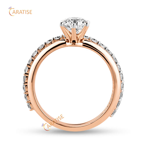 1.78 TDW Round Cut Moissanite Diamond Engagement Ring 925 Silver