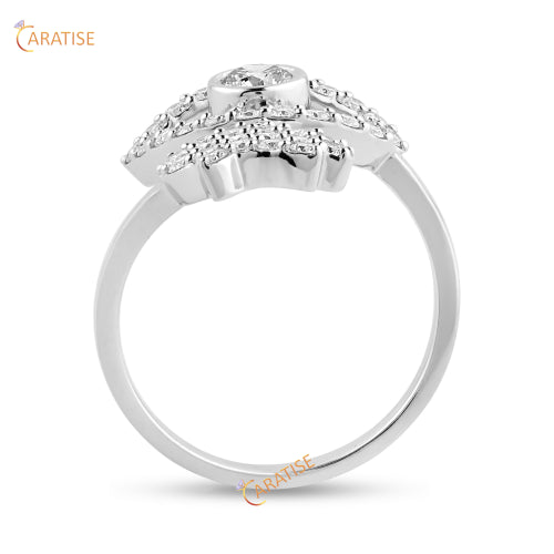 0.79 TDW Round Cut  Moissanite Diamond Eternity Band Ring 925 Silver