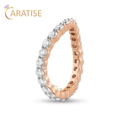 1.925 TDW Round Cut Diamond Ring 925 Silver