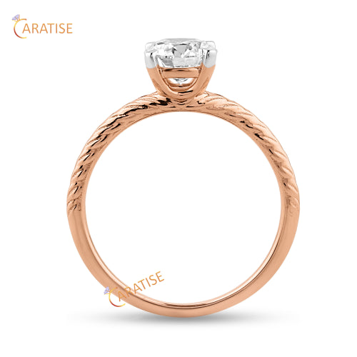 0.93 TDW Round Cut Women's Moissanite Diamond Solitaire Ring 925 Silver