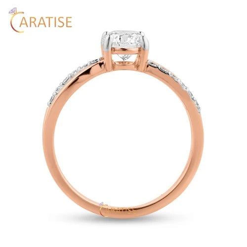 1.068 TDW Round Cut Diamond Engagement Ring 925 Silver