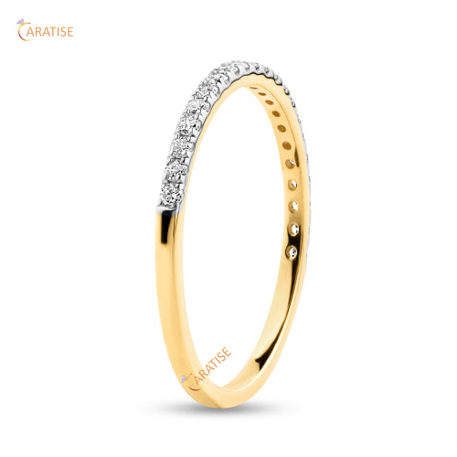 0.21 TDW Round Cut Moissanite Diamond Band Ring 925 Silver