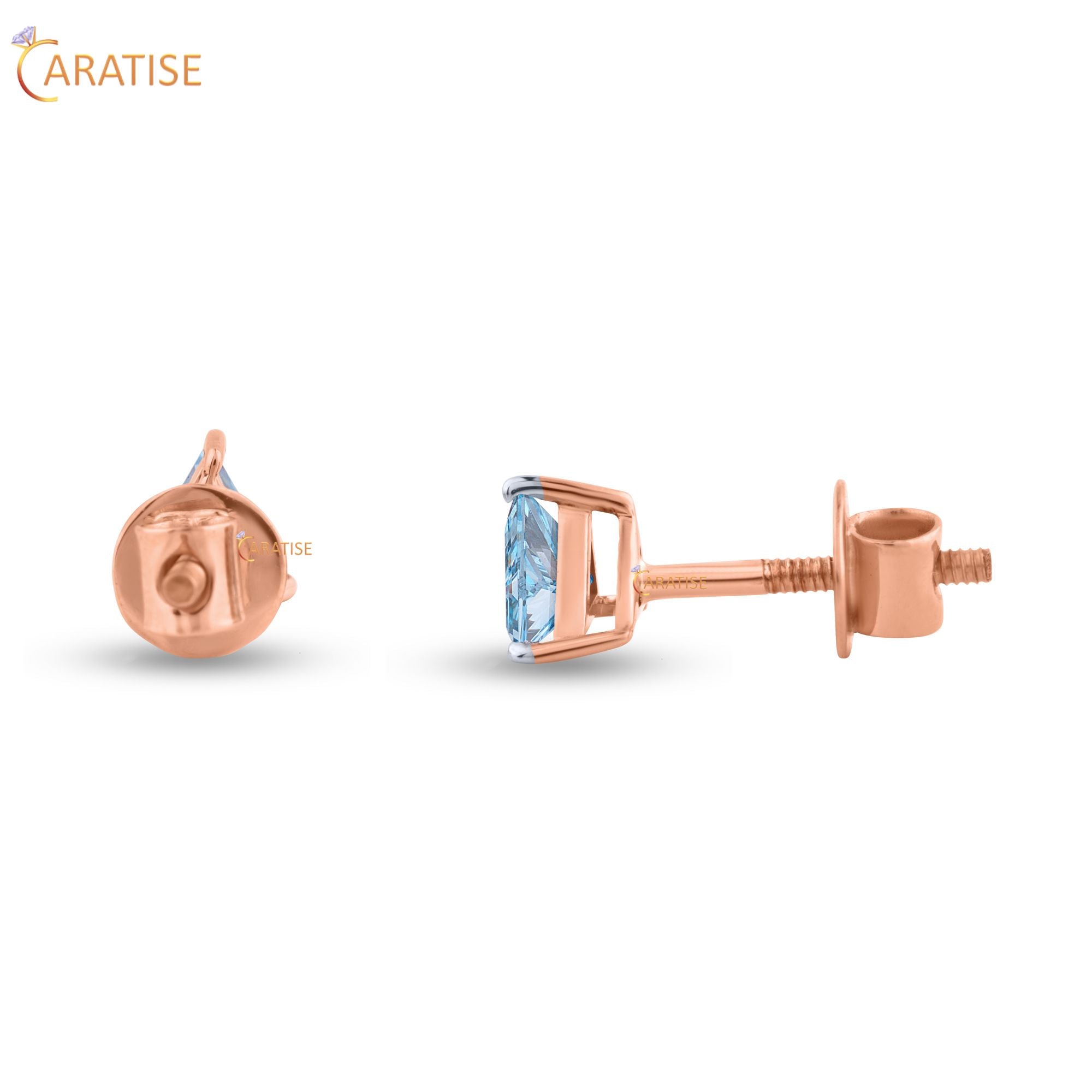 0.69 TDW Triangle Cut Moissanite Diamond Stud  925 Silver