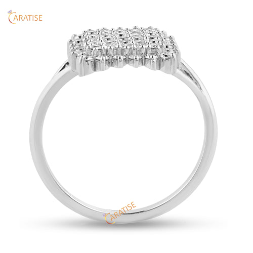 0.50 TDW Round Cut Moissanite Diamond Engagement Ring 925 Silver