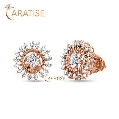 1.14 TDW Round Brilliant Cut Diamond Pendant & Earring 925 Silver