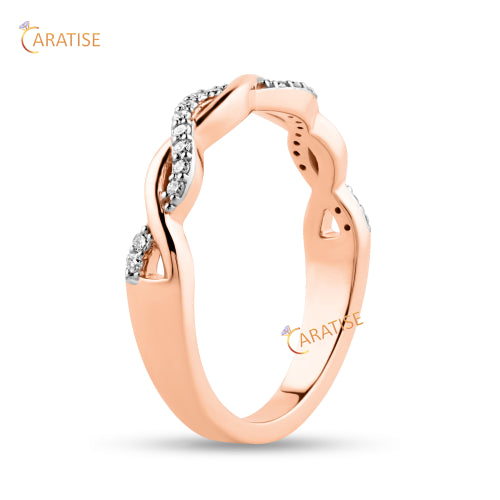 0.10 TDW Round Cut Diamond Engagement Ring 925 Silver