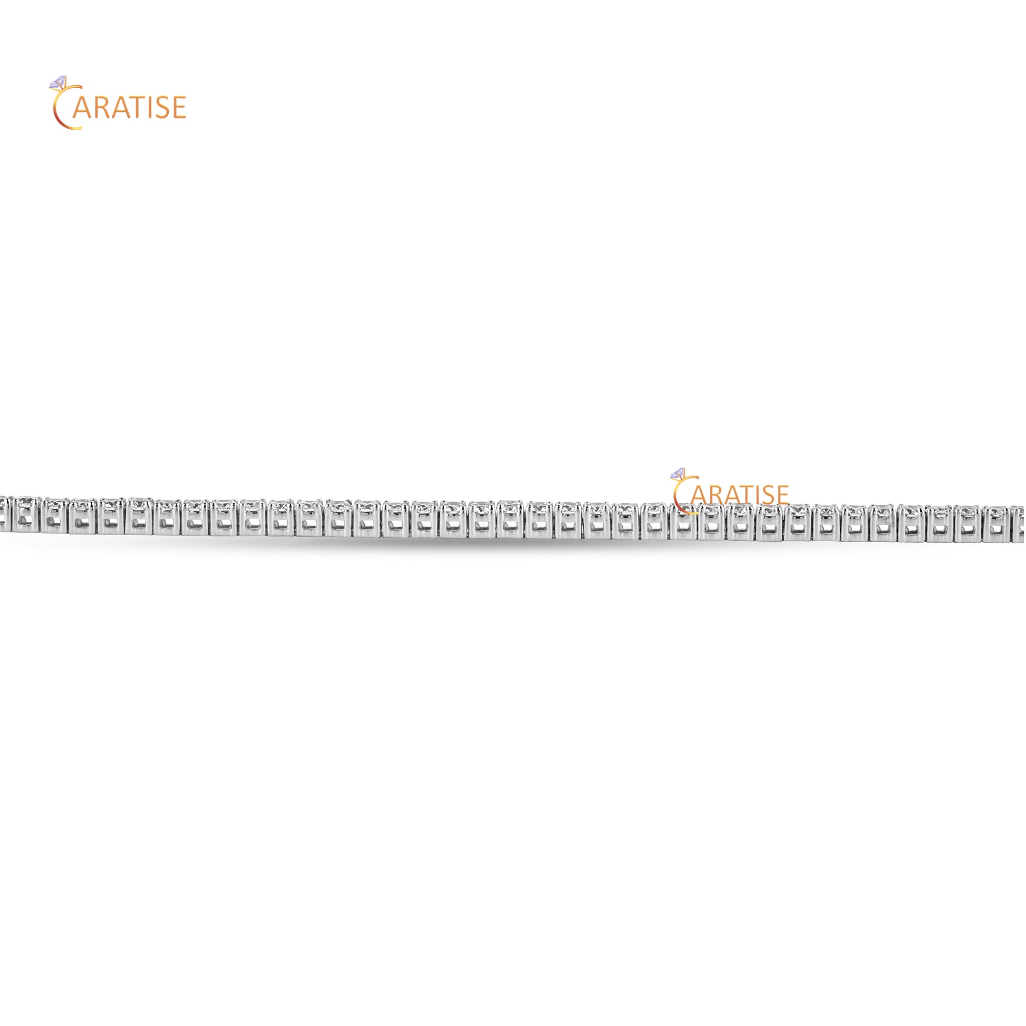 1.82 TDW Round Cut Diamond Tennis Bracelet 925 Silver