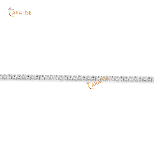 2.915 TDW Round Cut Diamond Tennis Bracelet 925 Silver