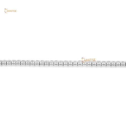 8.40 TDW Oval Cut Diamond Bracelet Tennis Bracelet 925 Silver