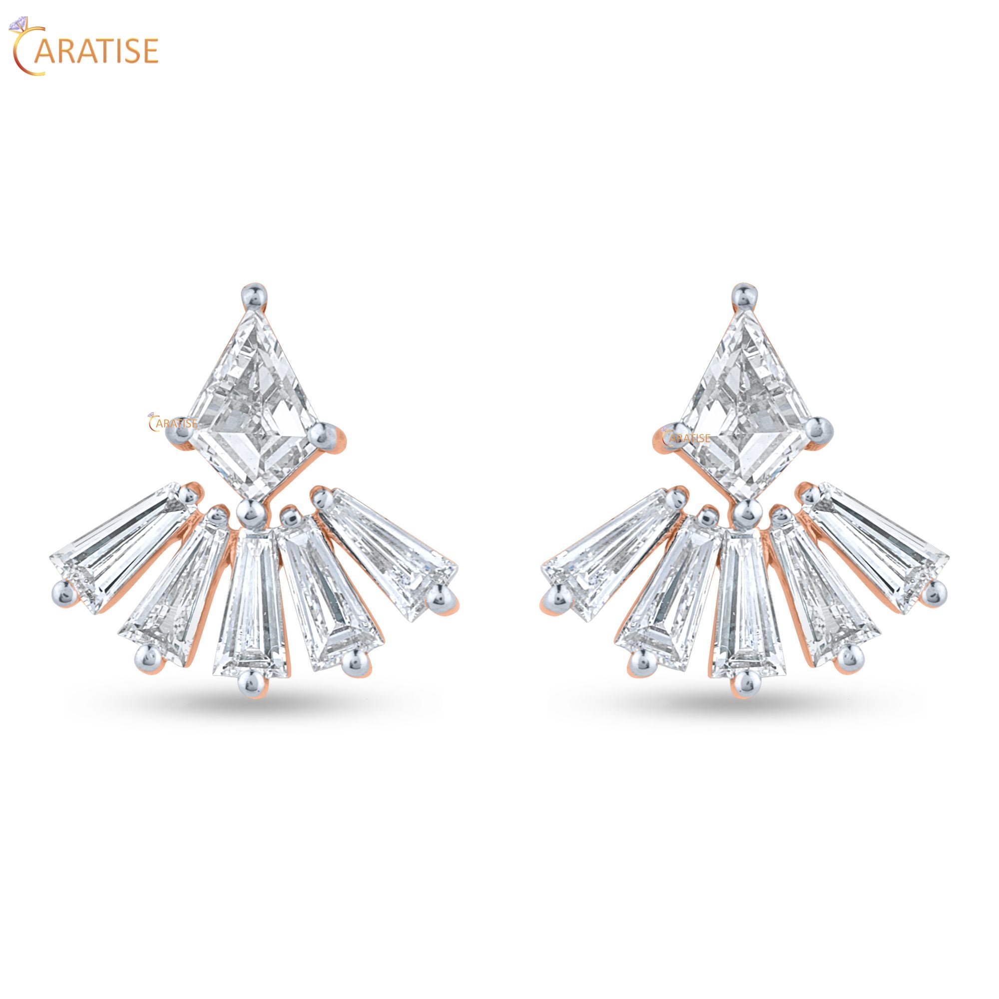 4.88 TDW Star,Baguette&Kite Cut Diamond 925 Silver