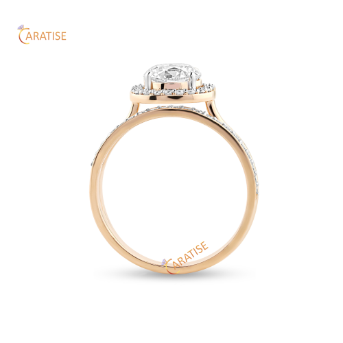1.49 TDW Round Cut Diamond Ring with Band 925 Silver