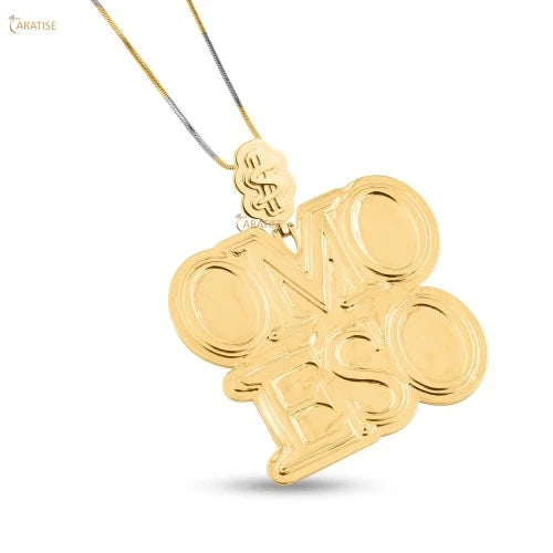 130.00 GM Yellow Gold Coated Custom Pendnat 925 Silver