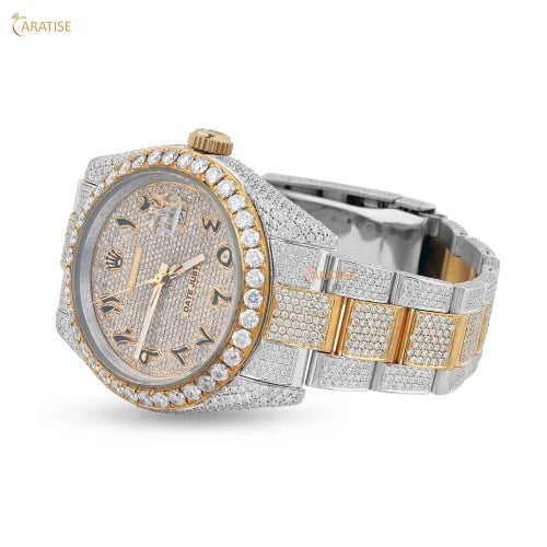 21.51 TDW Round Cut Moissanite Diamond Watch