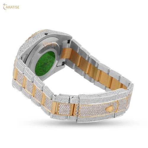 21.51 TDW Round Cut Moissanite Diamond Watch