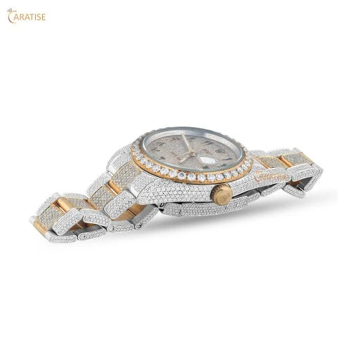 21.51 TDW Round Cut Moissanite Diamond Watch