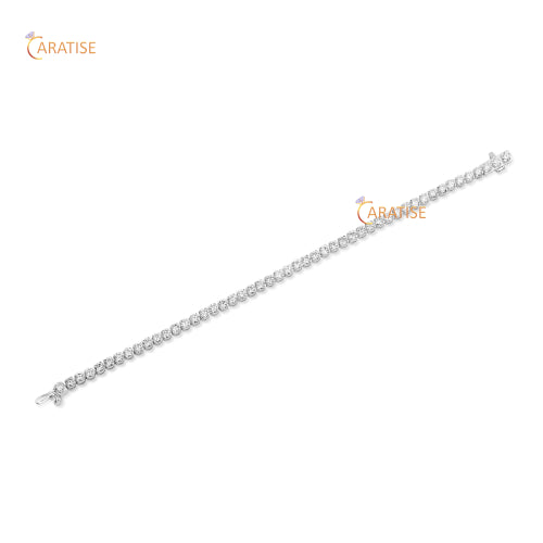 1.94 CT Round Cut Diamond Tennis Bracelet 925 Silver