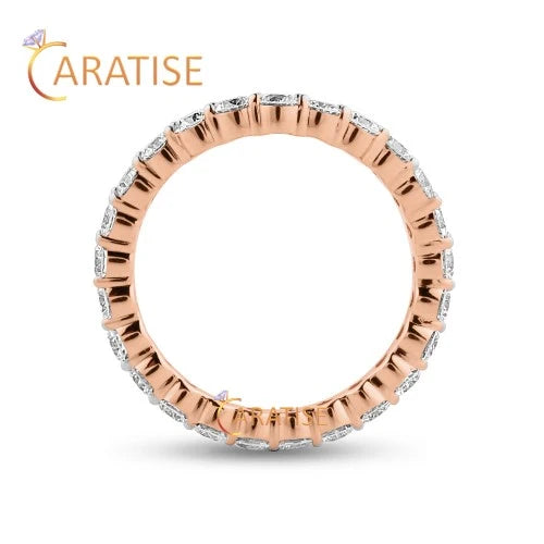 1.925 TDW Round Cut Diamond Ring 925 Silver