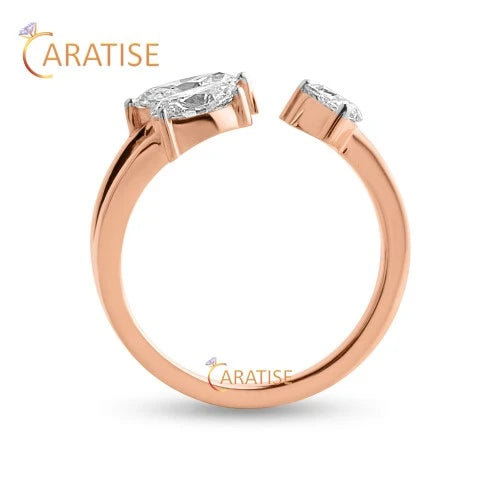 1.34 TDW Oval, Marquise & Pear Cut Diamond Three Stone 925 Silver