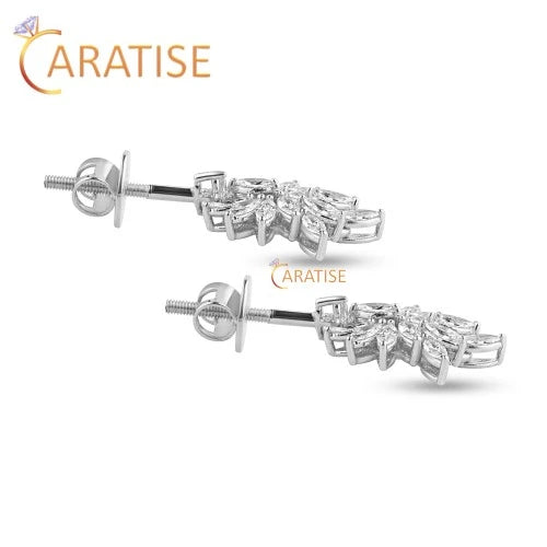 5.22 TDW Marquise Cut Diamond Necklace 925 Silver