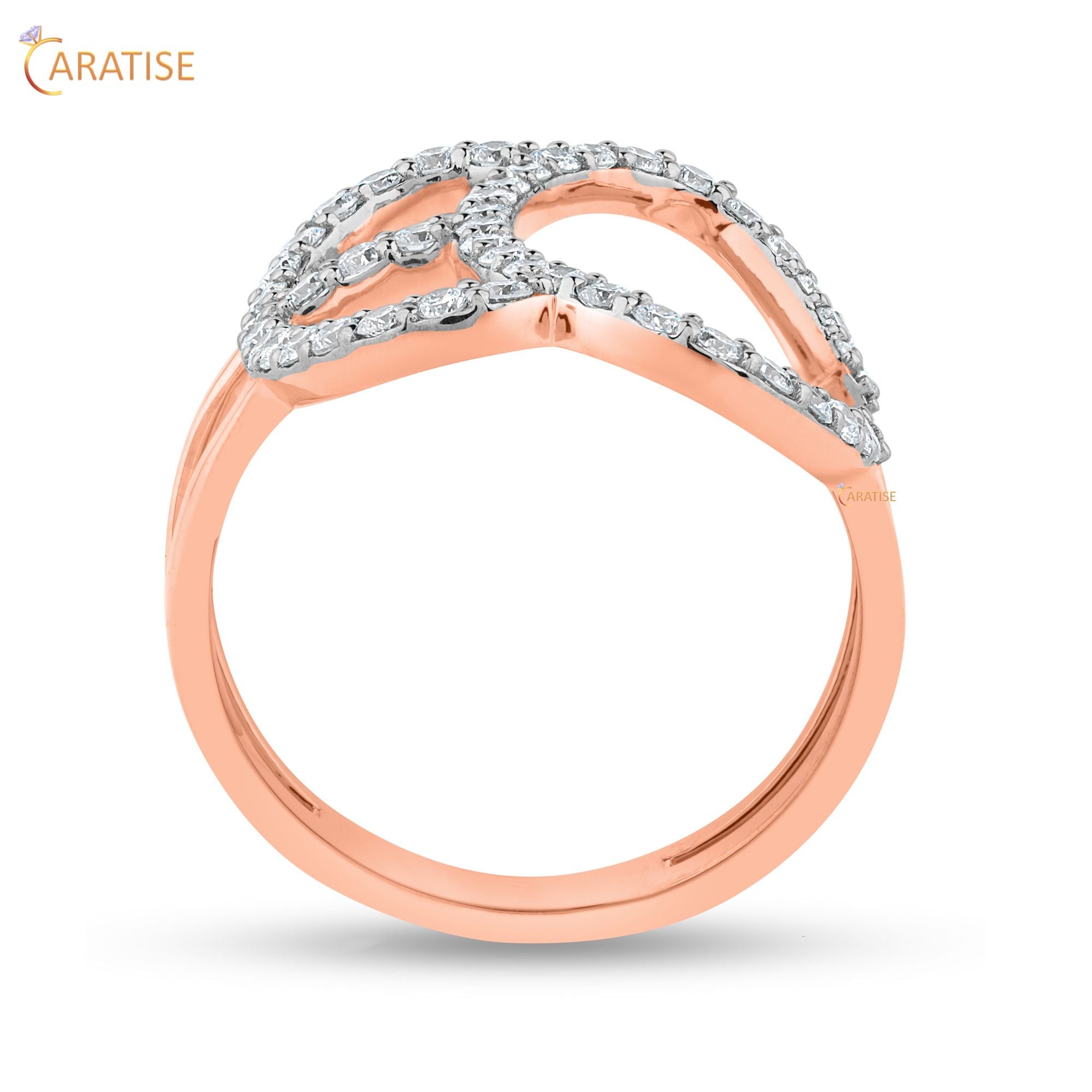 0.57 TDW Round Cut Moissanite Diamond Ring | 925 Silver