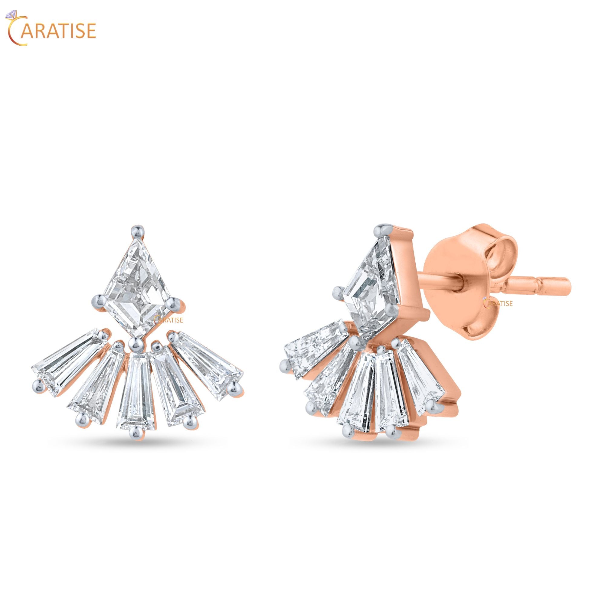 4.88 TDW Star,Baguette&Kite Cut Diamond 925 Silver