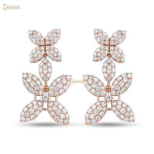 18.47 TDW Round Cut Diamond Necklace 925 Silver