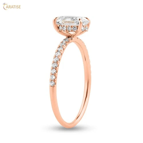 1.96 TDW Oval & Round Cut Diamond Halo Ring 925 Silver