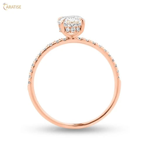 1.96 TDW Oval & Round Cut Diamond Halo Ring 925 Silver