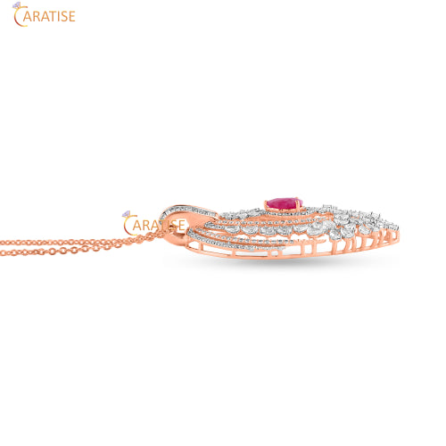 5.89 TDW F.P.Pear,Baguette,Marquise & Round Cut Diamond Pendant And Earring 925 Silver