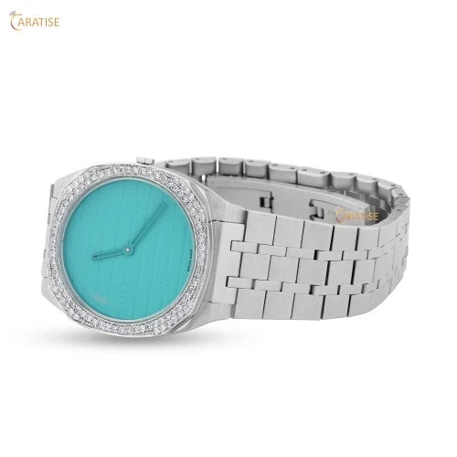 0.68 TDW Round Cut Diamond Watch Moissanite Diamond Watch