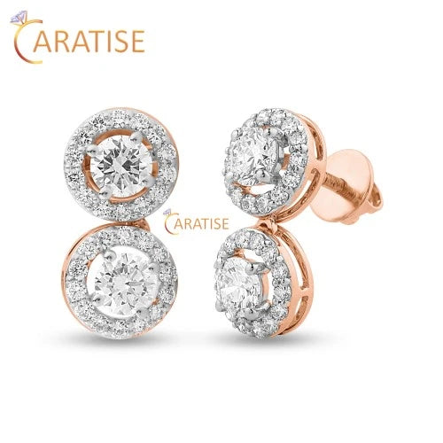 14.17 TDW Round Cut Diamond Necklace 925 Silver