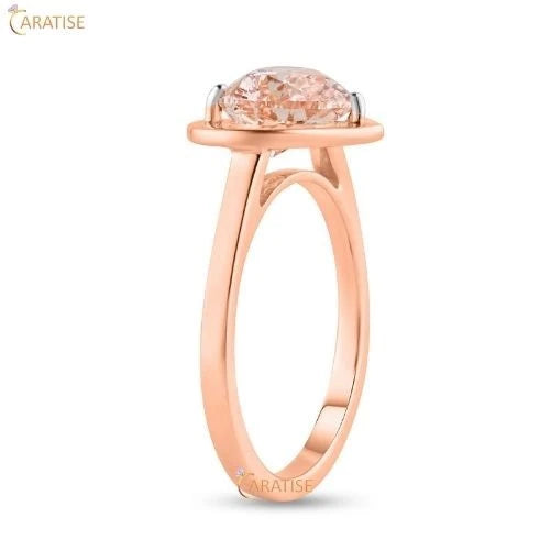 1.52 TDW F.P. Heart Cut Diamond Solitaire Ring 925 Silver