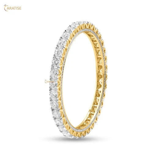 39.78 TDW Round Diamond Bangle 925 Silver