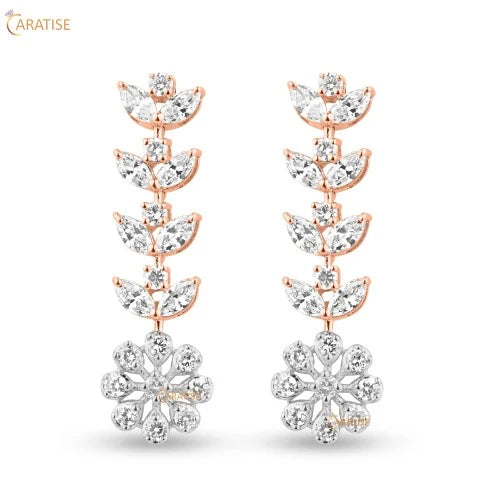 6.62 TDW Round & Marquise Cut Diamond Necklace 925 Silver