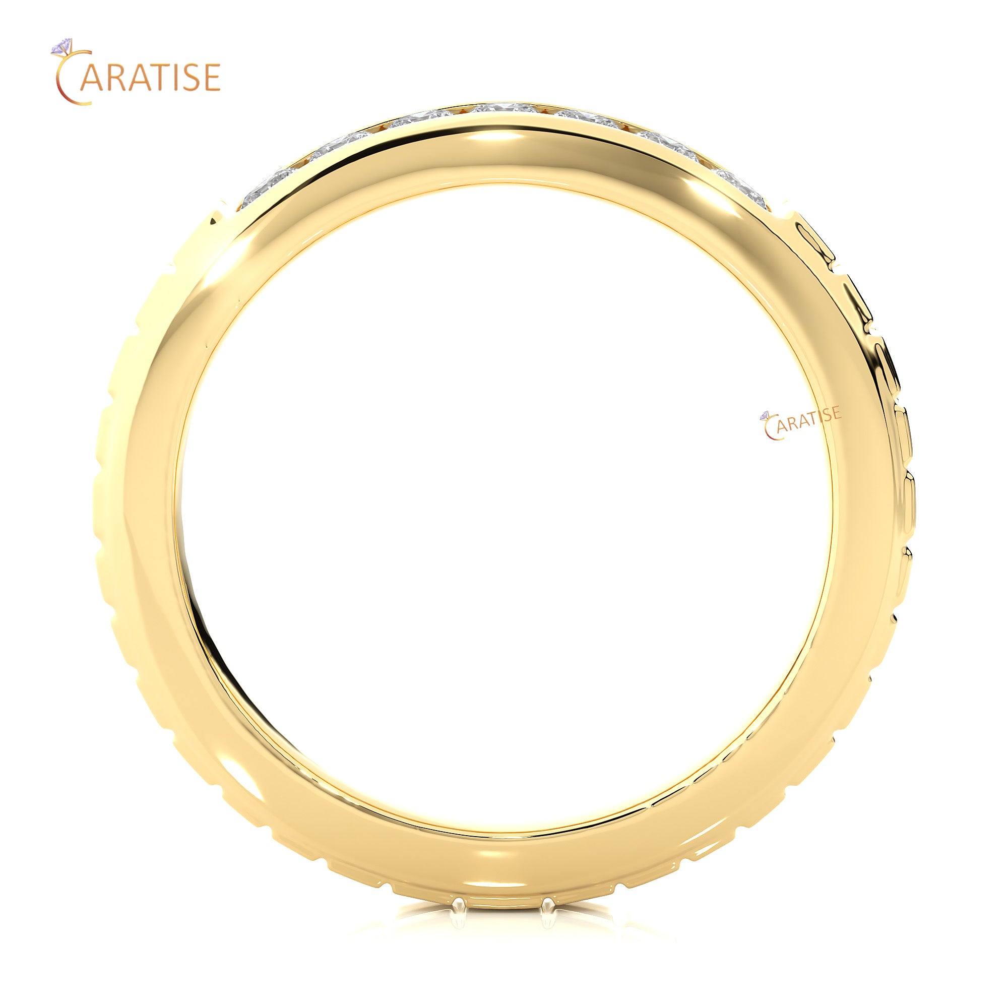 0.82 TDW Round Cut Mossiante Diamond Women's Band Ring