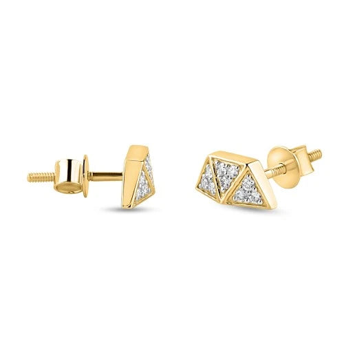 0.216 TDW Round Cut Diamond Earring 925 Silver