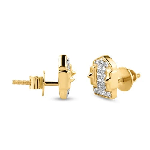 0.30 TDW Round Cut Diamond Earring 925 Silver