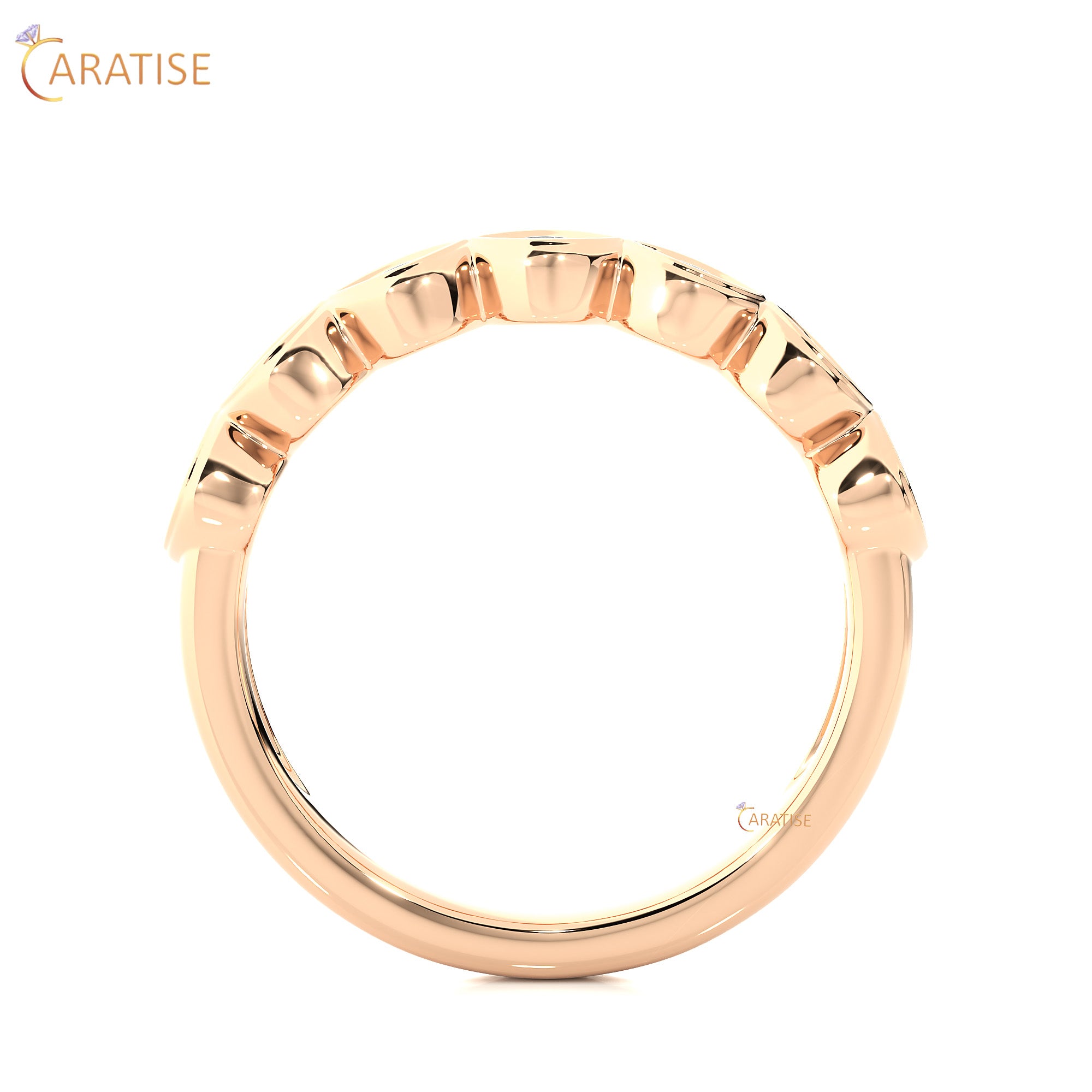 0.21 TDW Round Cut Moissanite Diamond Band Ring 925 Silver