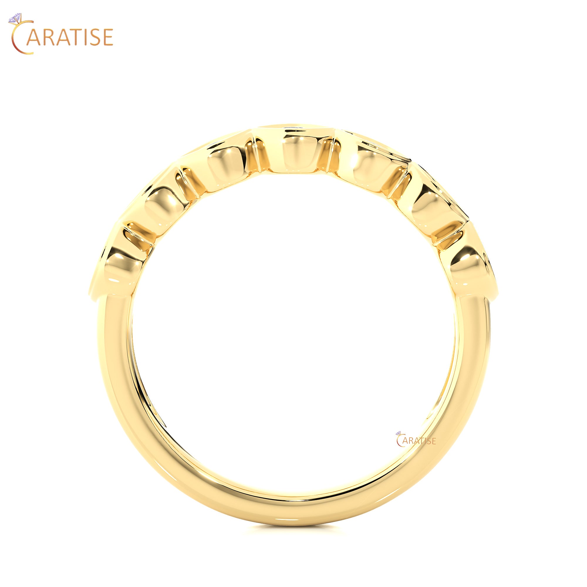 0.21 TDW Round Cut Moissanite Diamond Band Ring 925 Silver