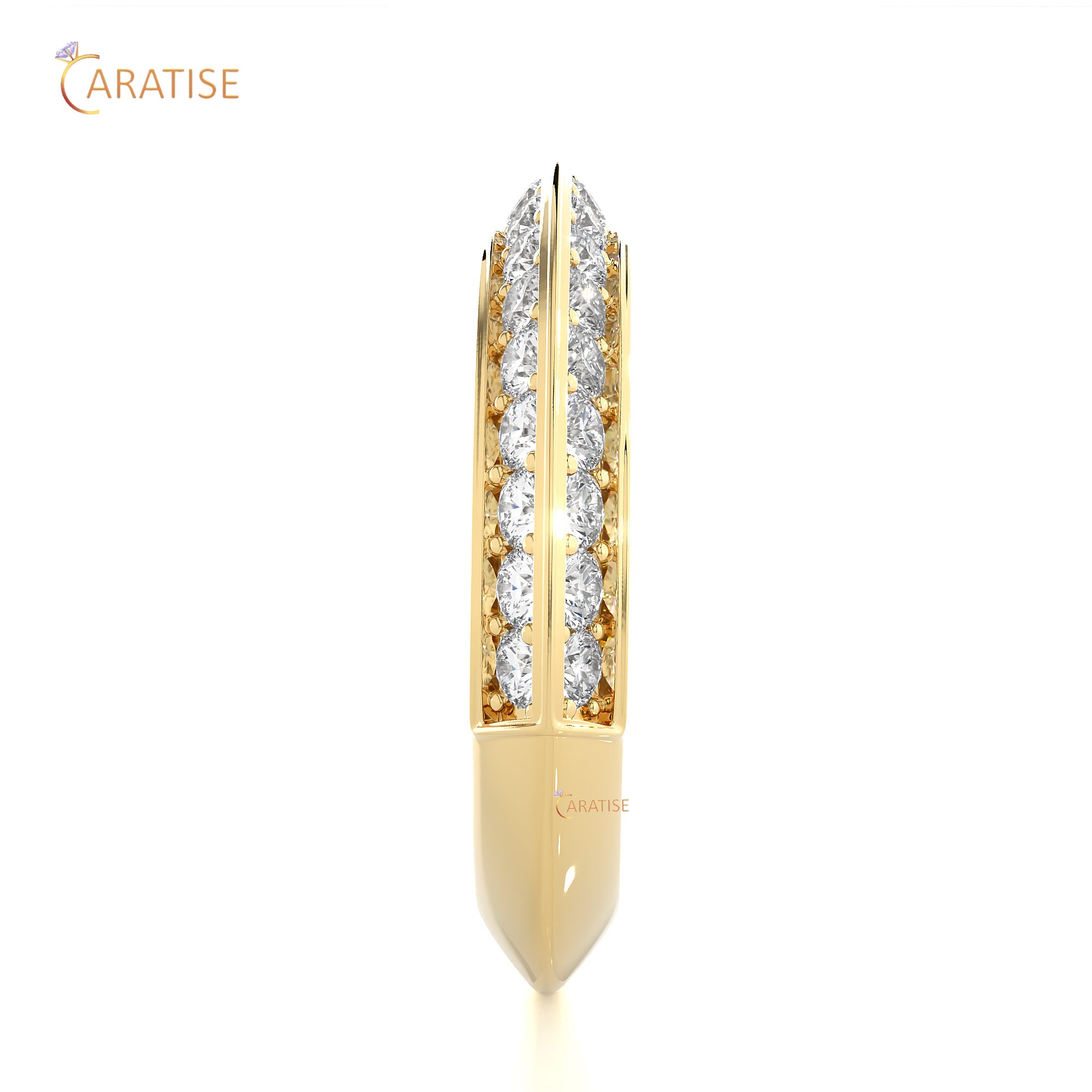 1.02 TDW Round Cut Moissanite Diamond Band Ring 925 Silver