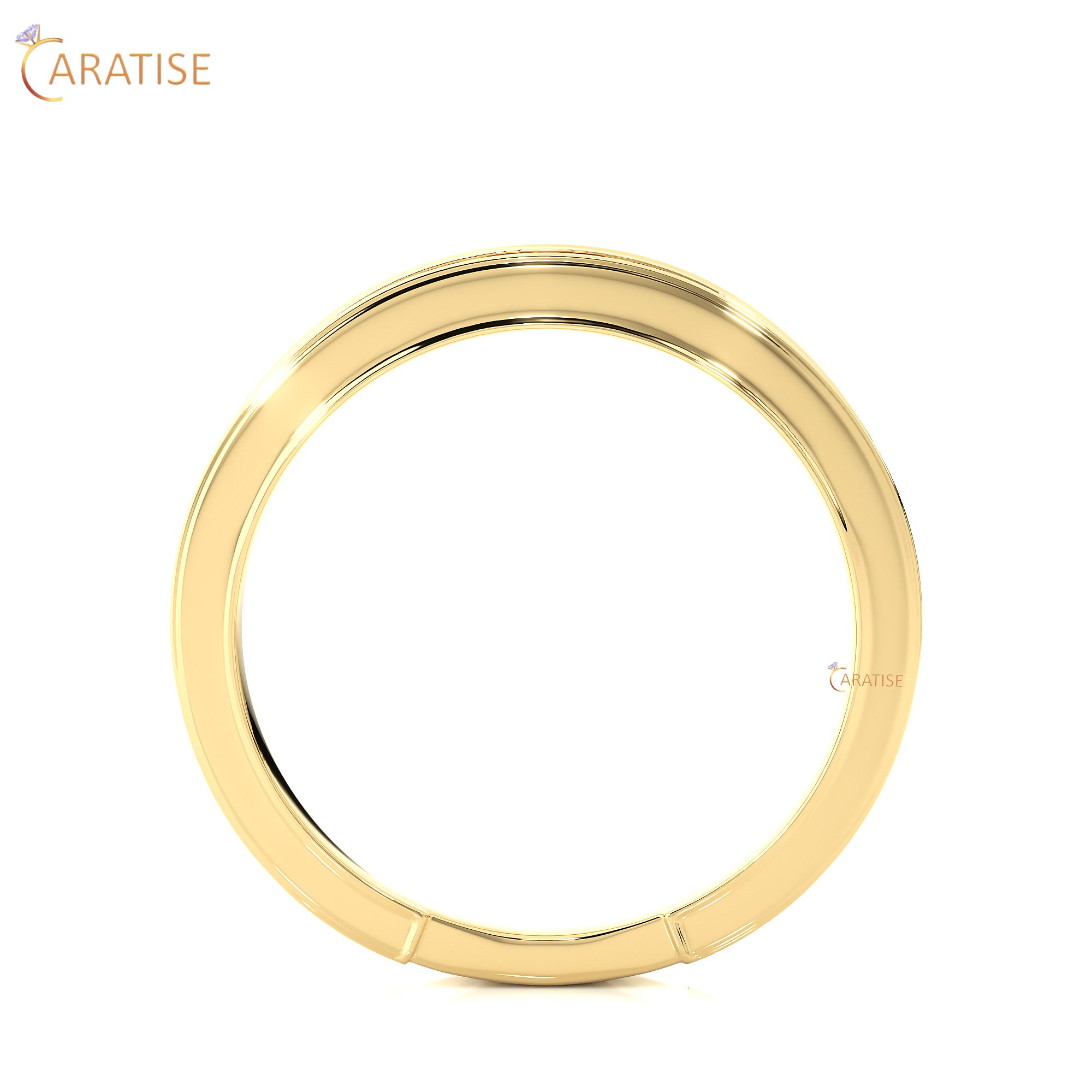 0.49 TDW Round Cut Moissanite Diamond Band Ring 925 Silver