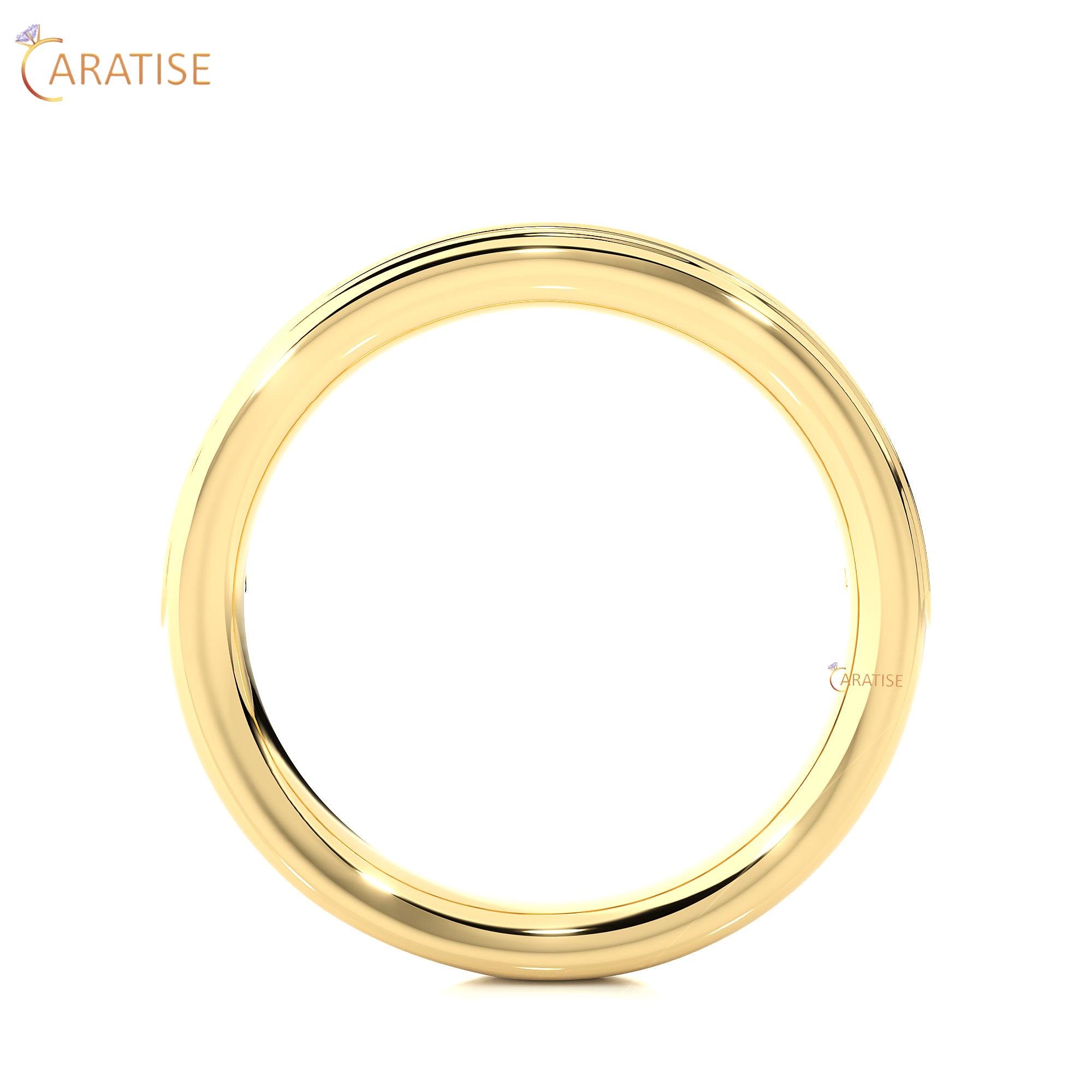 0.41 TDW Round Cut Moissanite Diamond Band Ring 925 Silver