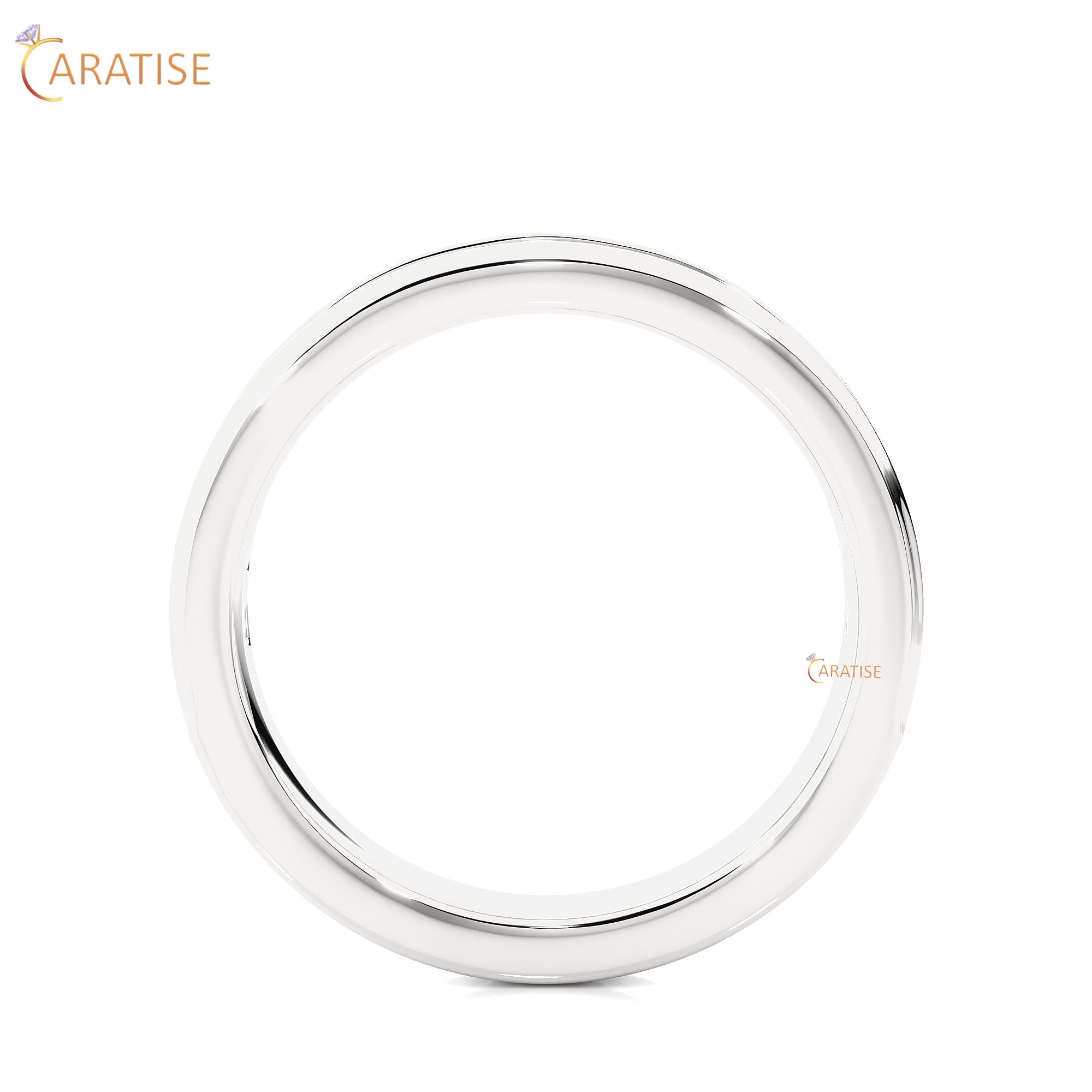 0.92 TDW Round Cut Moissanite Diamond Band Ring 925 Silver